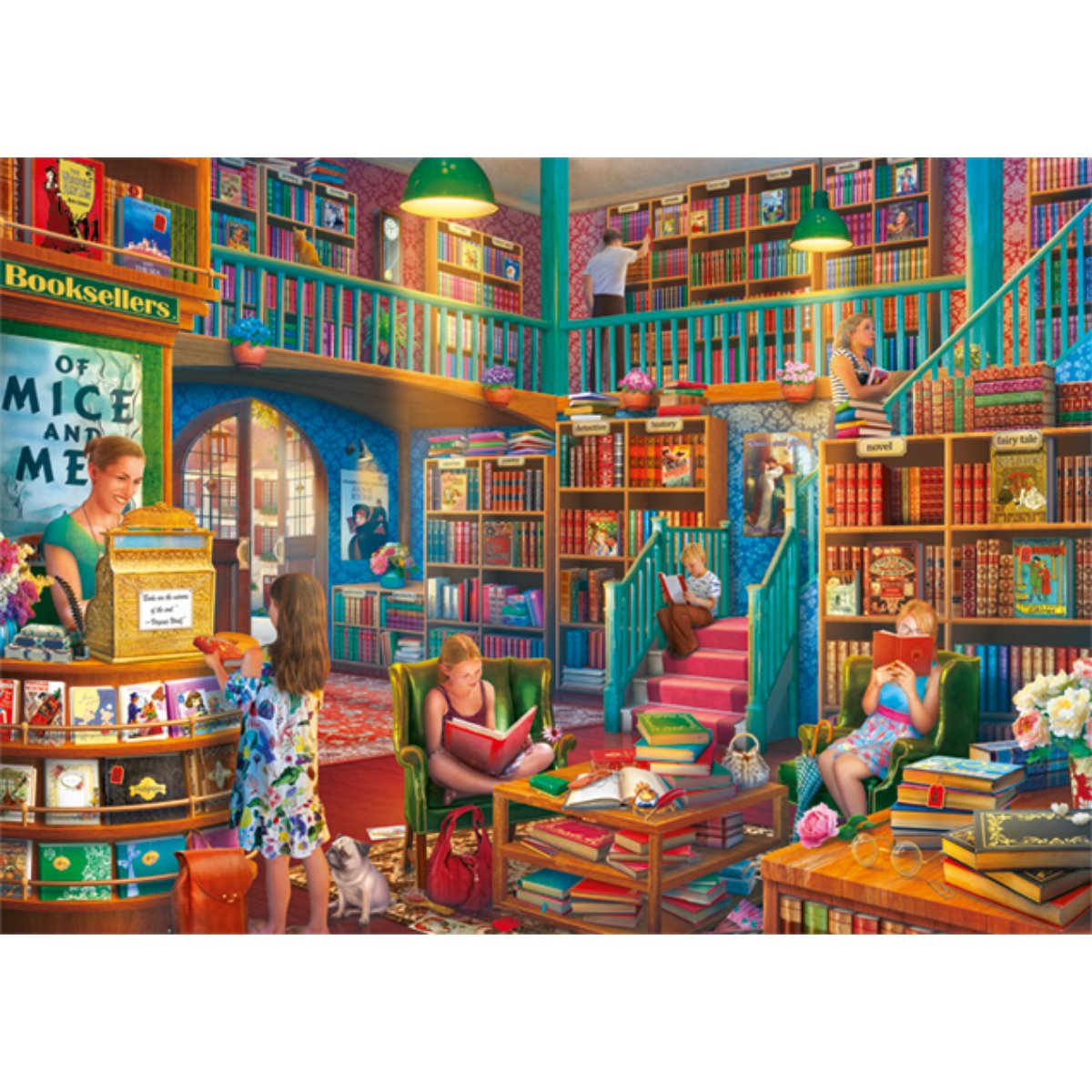 Falcon de Luxe An Afternoon in The Bookshop 1000 Piece Puzzle - Phillips Hobbies