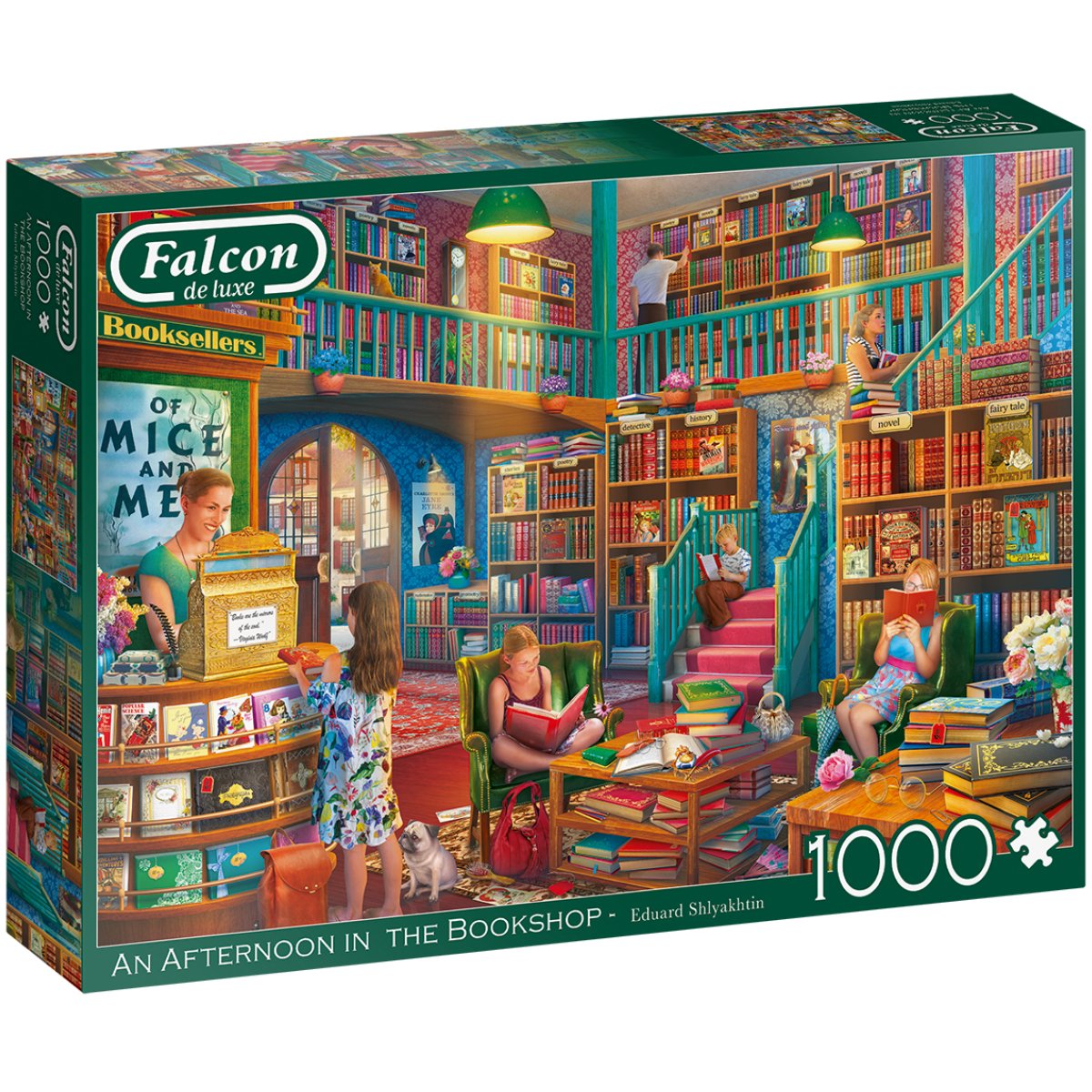 Falcon de Luxe An Afternoon in The Bookshop 1000 Piece Puzzle - Phillips Hobbies