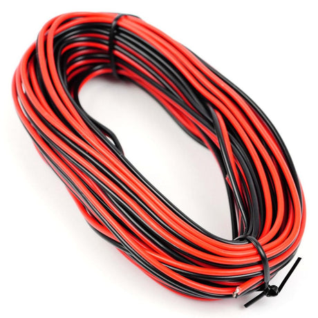Gaugemaster GM09RB Red/Black Twinned Wire (14 x 0.15mm) 10m - Phillips Hobbies
