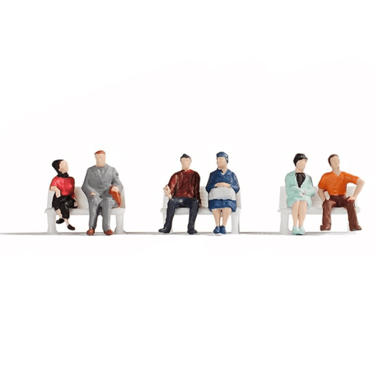 Gaugemaster GM3910103 Sitting People (6) Hobby Figure Set - TT Gauge - Phillips Hobbies