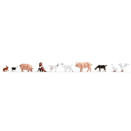 Gaugemaster GM3910155 Farm Animals (10) Figure Set - TT Gauge - Phillips Hobbies