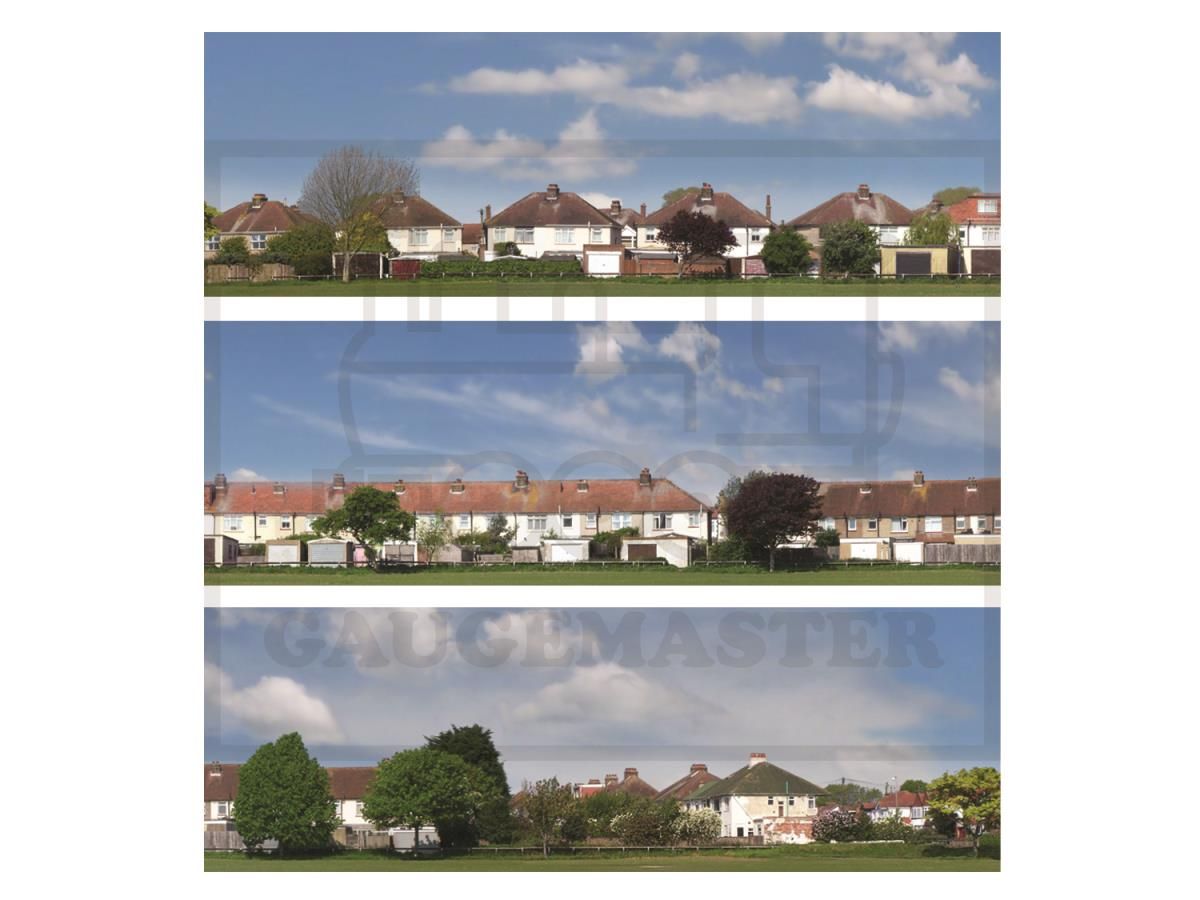 Gaugemaster GM757 Housebacks Small Photo Backscene (1372x152mm) - Phillips Hobbies