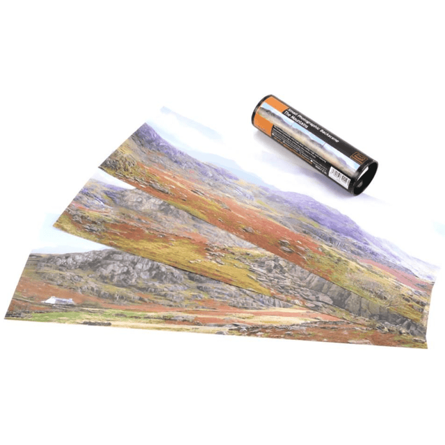 Gaugemaster GM760 The Mountains Small Photo Backscene (1372x152mm) - Phillips Hobbies