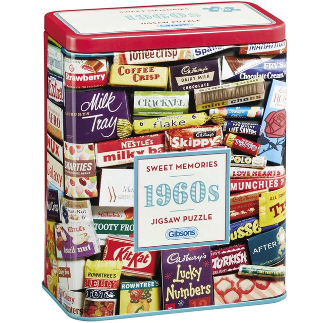 Gibsons 1960s Sweet Memories Gift Tin Jigsaw Puzzle (500 Pieces) - Phillips Hobbies