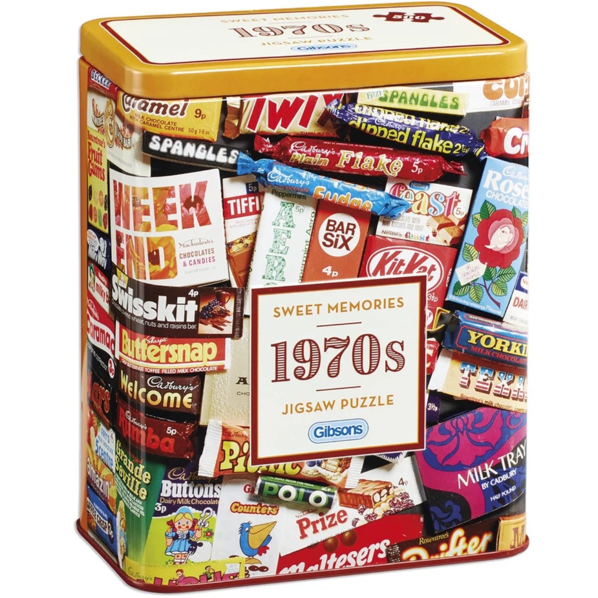 Gibsons 1970s Sweet Memories Gift Tin Jigsaw Puzzle (500 Pieces) - Phillips Hobbies