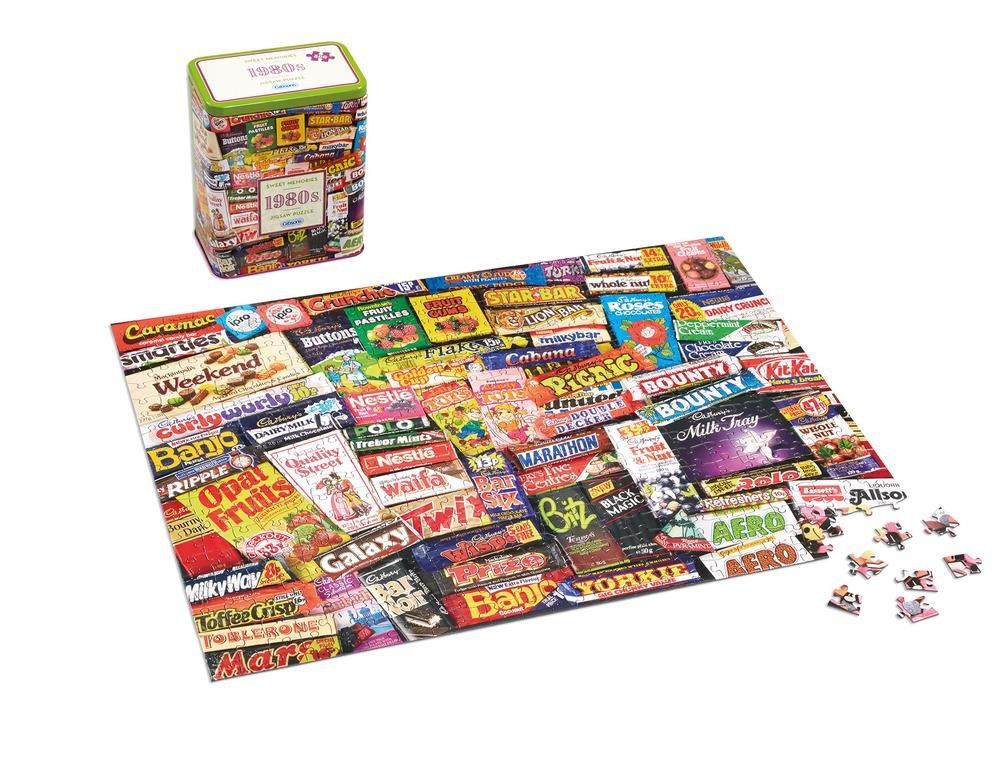 Gibsons 1980s Sweet Memories Gift Tin Jigsaw Puzzle (500 Pieces) - Phillips Hobbies