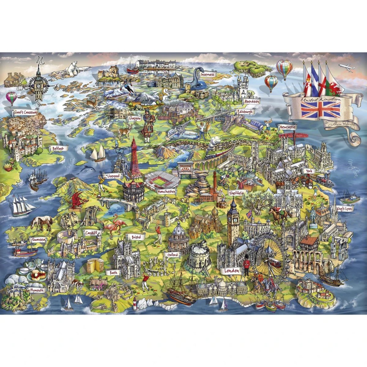 Gibsons Beautiful Britain Jigsaw Puzzle (1000 Pieces)