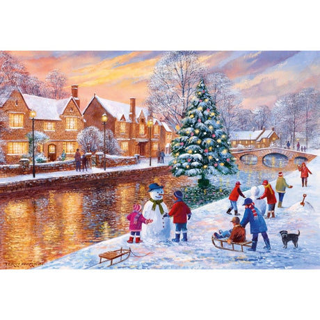 Gibsons Bourton at Christmas Jigsaw Puzzle (500 Pieces)