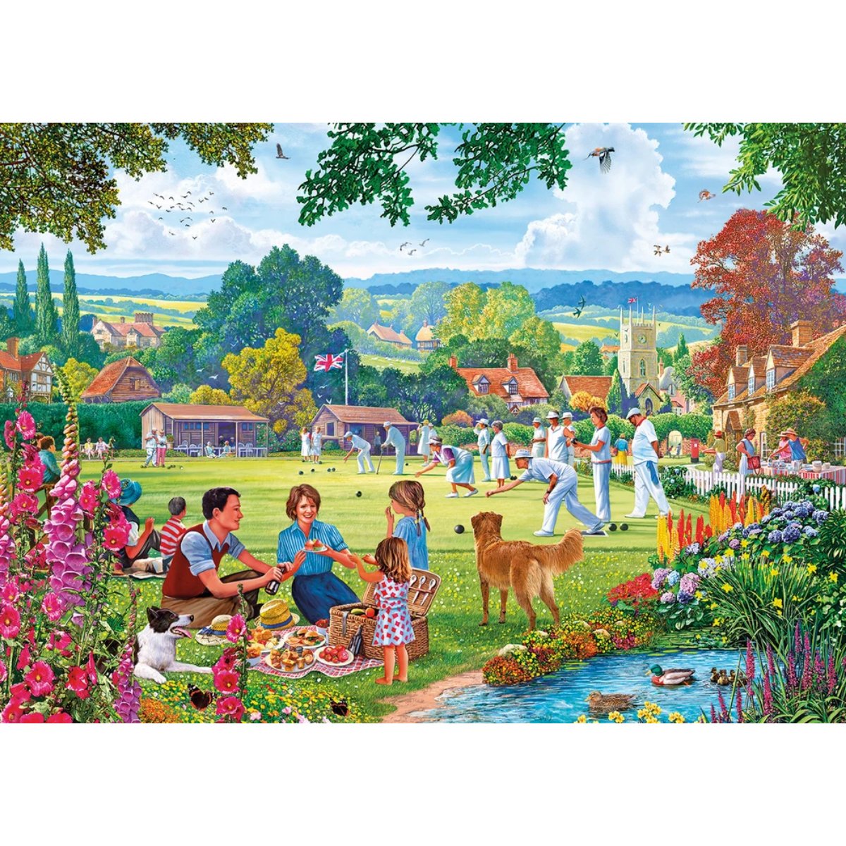 Gibsons Bowling By the Brook Jigsaw Puzzle (500 Pieces)