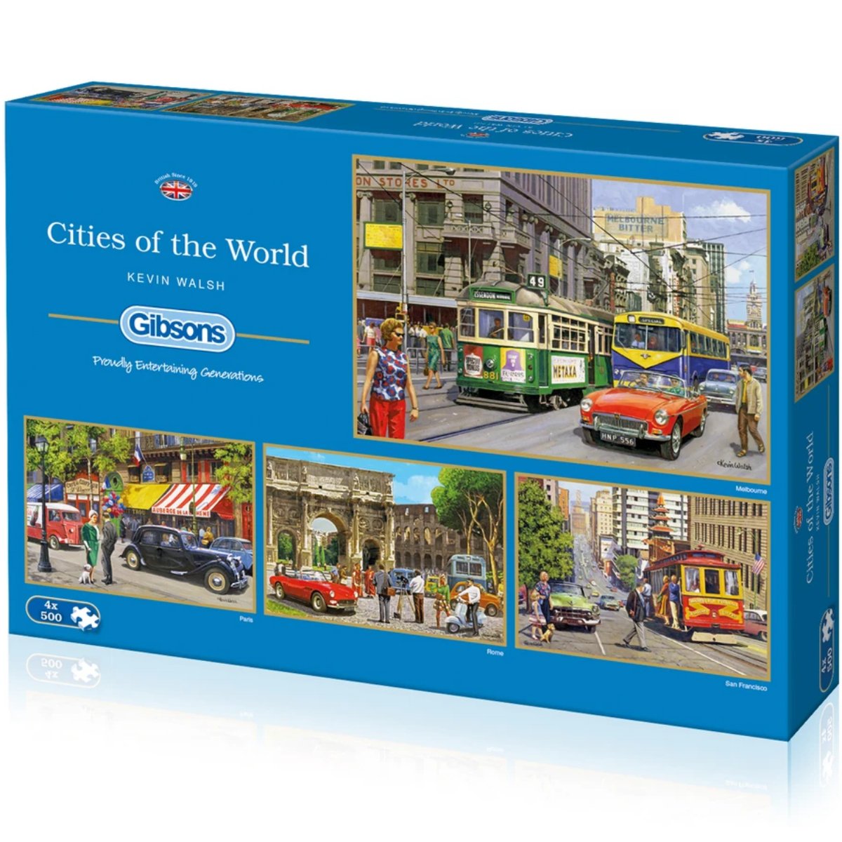 Gibsons Cities of the World Jigsaw Puzzle (4x 500 Pieces) - Phillips Hobbies