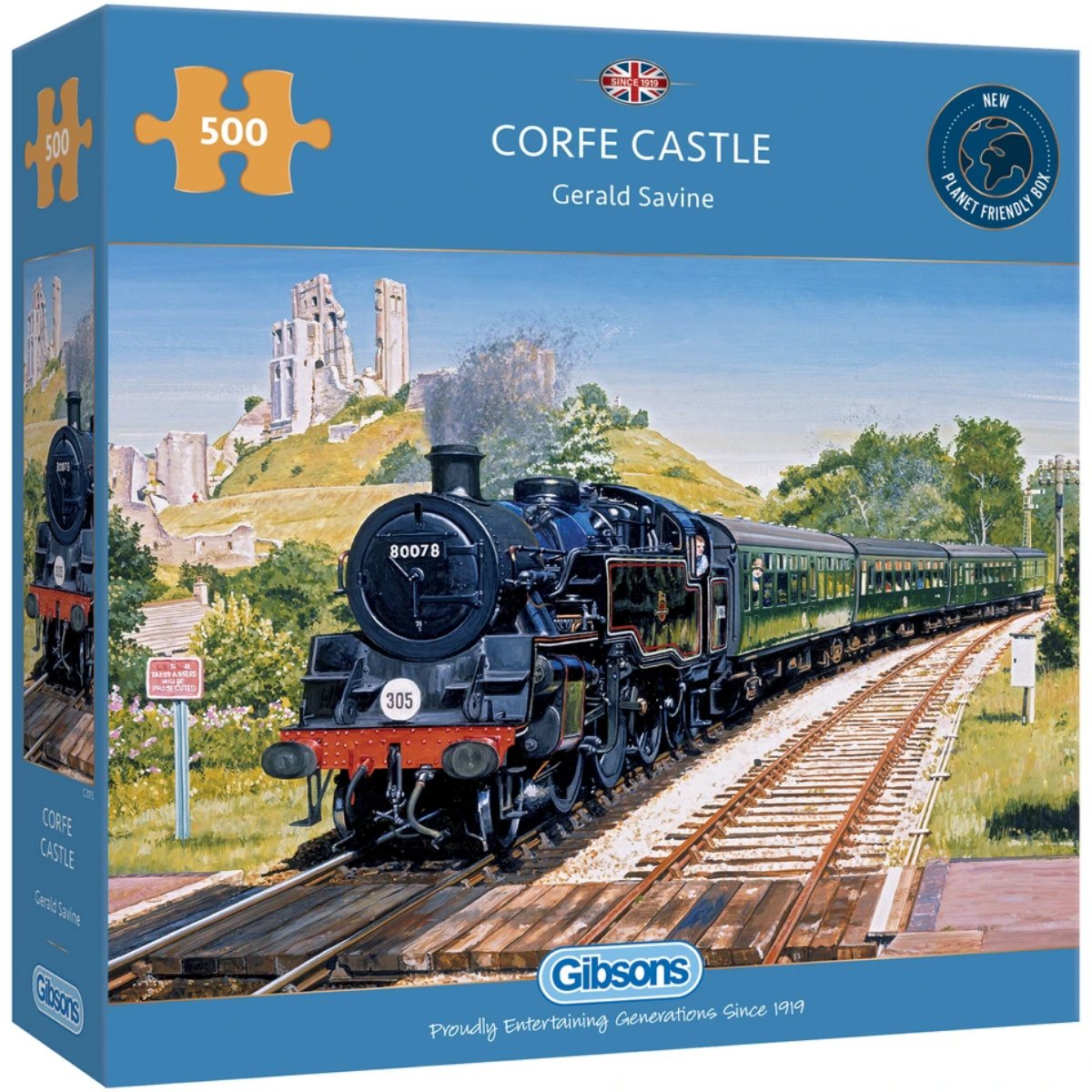 Gibsons Corfe Castle Crossing Jigsaw Puzzle (500 Pieces) - Phillips Hobbies