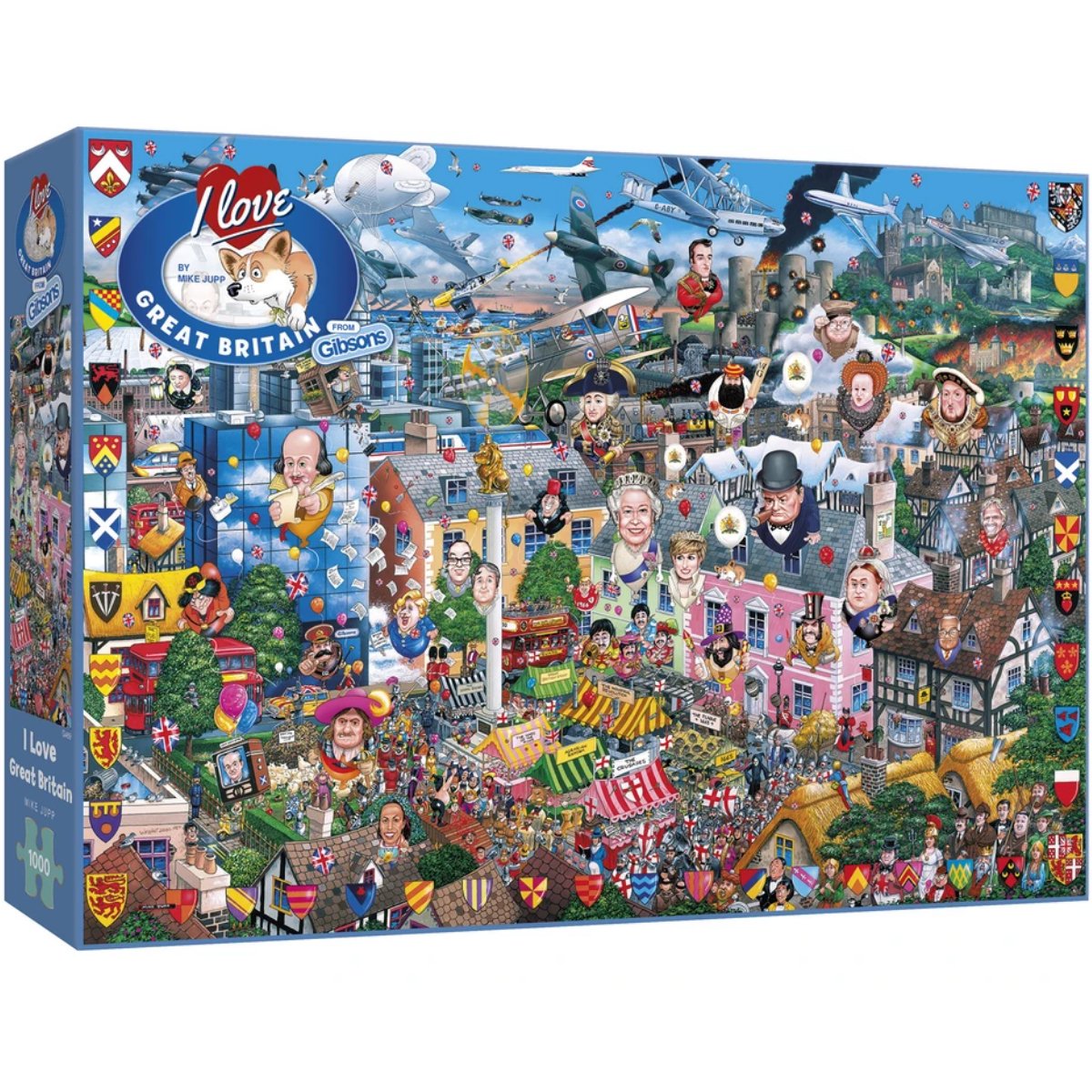 Gibsons I Love Great Britain Jigsaw Puzzle (1000 Pieces) - Phillips Hobbies