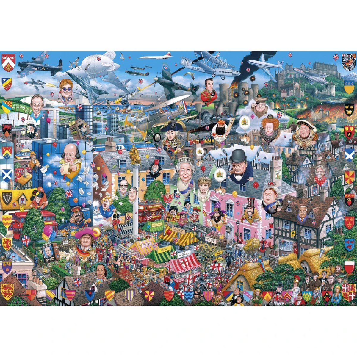 Gibsons I Love Great Britain Jigsaw Puzzle (1000 Pieces) - Phillips Hobbies