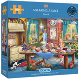 Gibsons Sneaking a Slice Jigsaw Puzzle  - Box