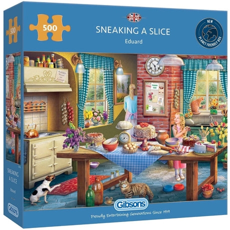 Gibsons Sneaking a Slice Jigsaw Puzzle  - Box