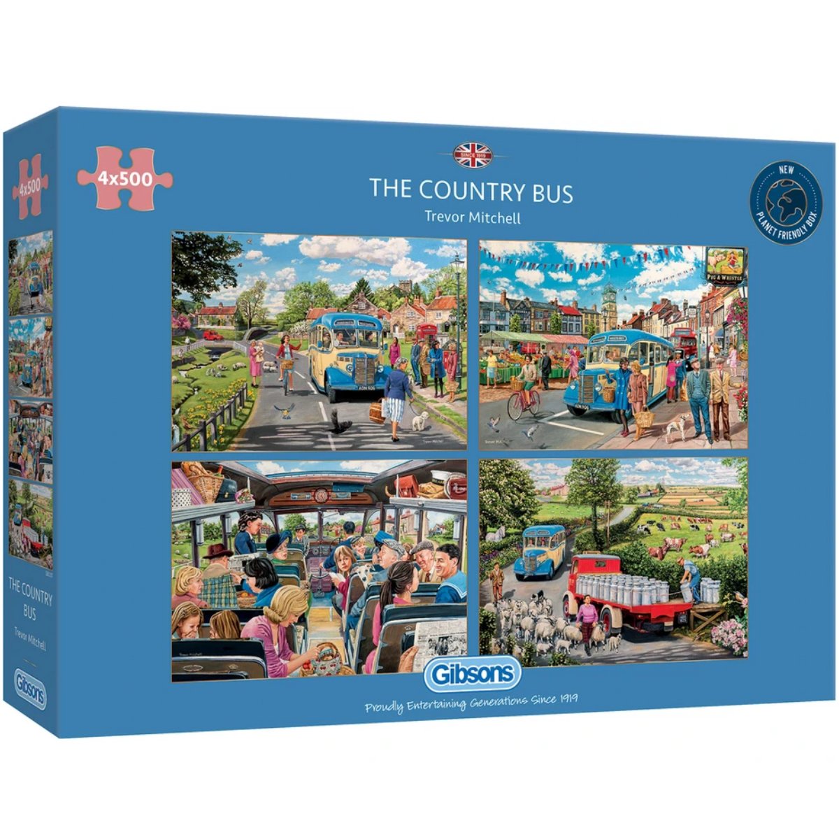 Gibsons The Country Bus Jigsaw Puzzle (4x 500 Pieces)