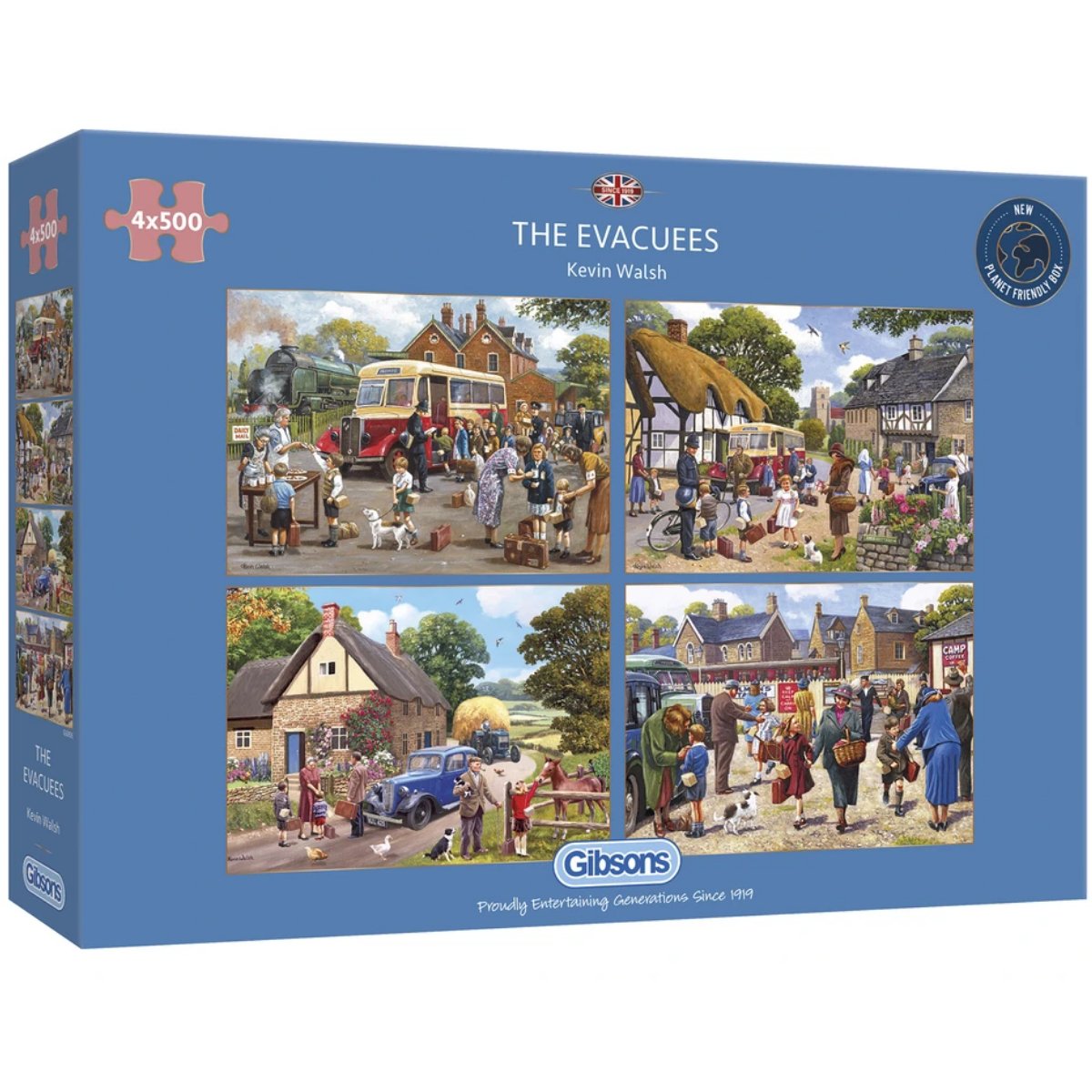 Gibsons The Evacuees Jigsaw Puzzle (4x 500 Pieces) - Phillips Hobbies