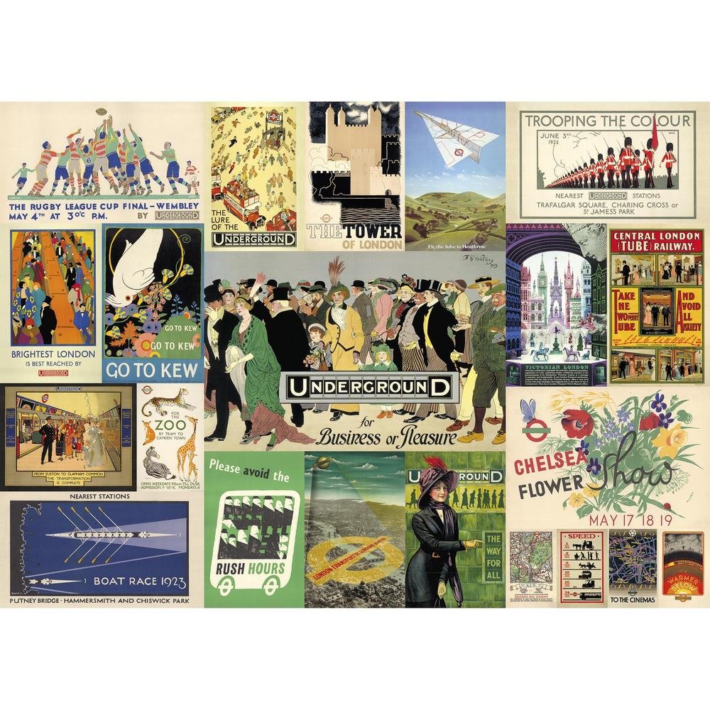 Gibsons Transport for London Heritage Posters Jigsaw Puzzle (1000 Pieces)