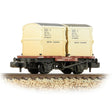 Graham Farish Conflat Wagon BR Bauxite (Early) with 2 BR White AF Containers [W, WL] - N Gauge - Phillips Hobbies