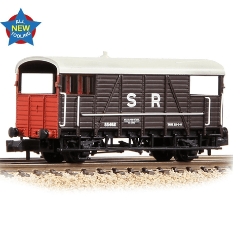 Graham Farish SE&CR 25T 'Dance Hall' Brake Van SR Brown - N Gauge - Phillips Hobbies