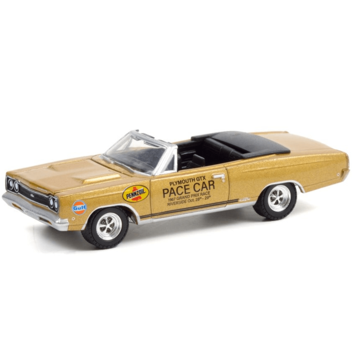 Greenlight 1968 Plymouth GTX Hemi Convertible Los Angeles Times Grand Prix - 1:64 Scale - Phillips Hobbies