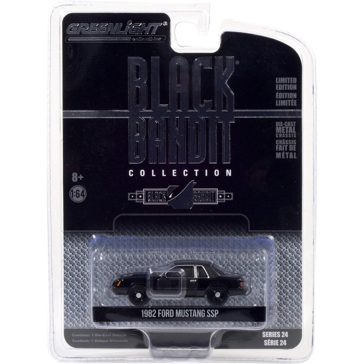 Greenlight 1982 Ford Mustang Black Bandit - 1:64 Scale