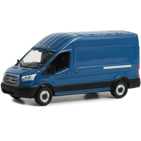 Greenlight 2017 Ford Transit LWN High Roof Dark Blue - 1:64 Scale - Phillips Hobbies
