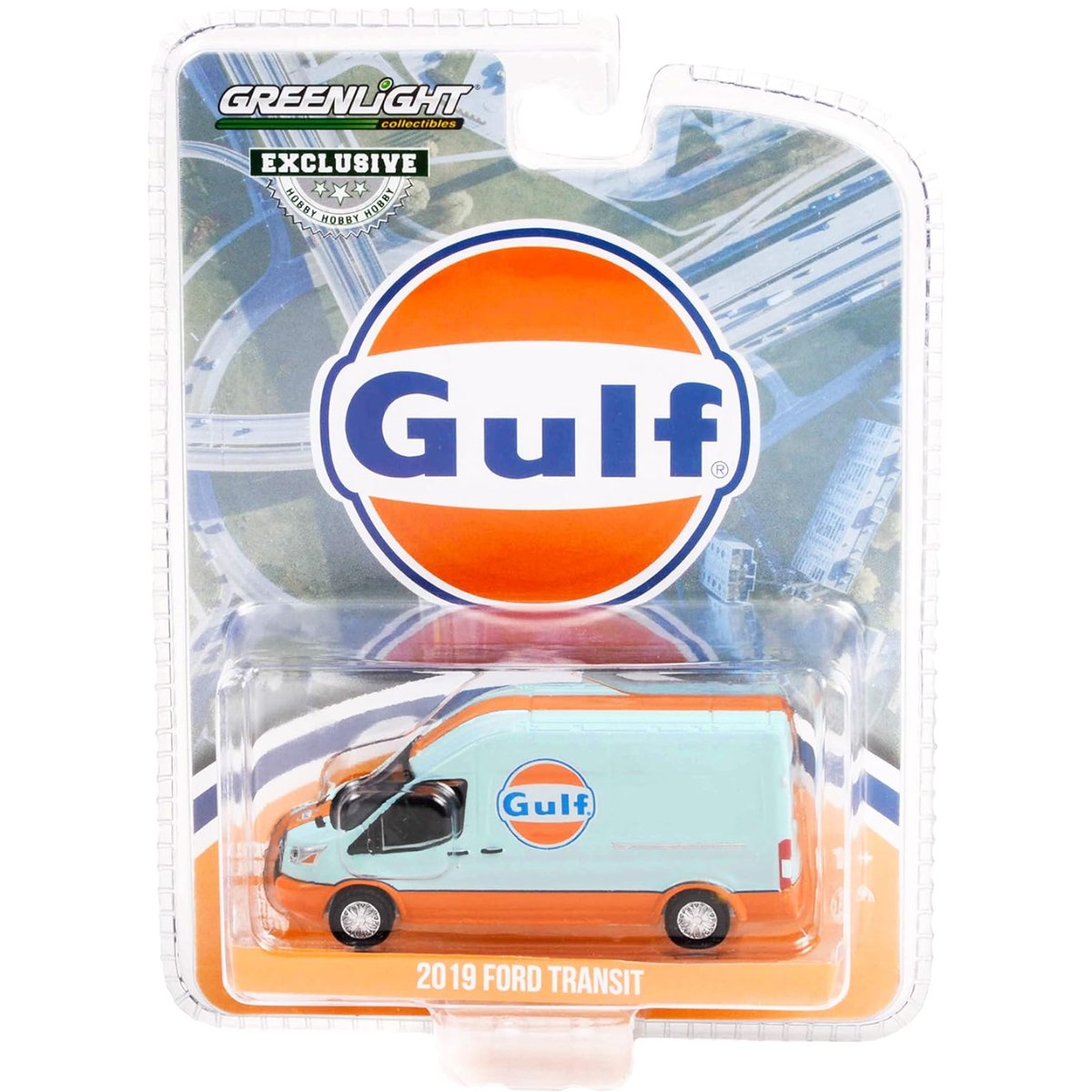 Greenlight 2019 Ford Transit Gulf - 1:64 Scale
