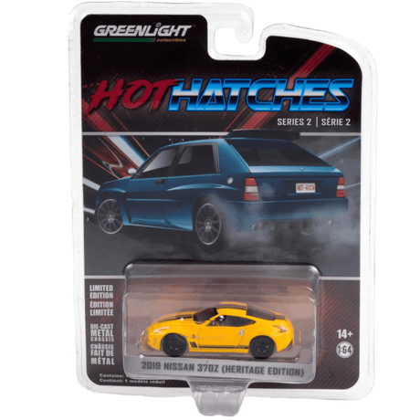 Greenlight 2019 Nissan 370Z Heritage Edition Chicane Yellow - 1:64 Scale - Phillips Hobbies