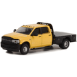 Greenlight 2020 RAM 3500 Tradesman Dually Flatbed Construction Yellow - 1:64 Scale - Phillips Hobbies