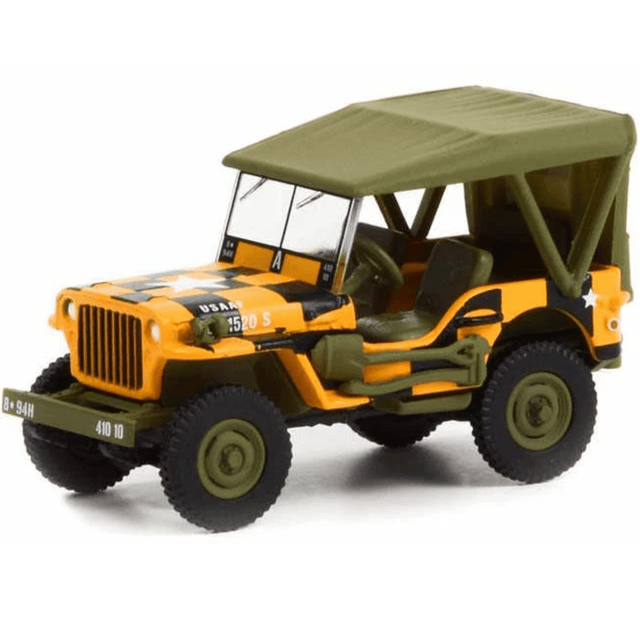 Greenlight 61010 - D 1943 Willys MB Jeep US Army Follow Me Jeep - 1:64 Scale Model - Phillips Hobbies