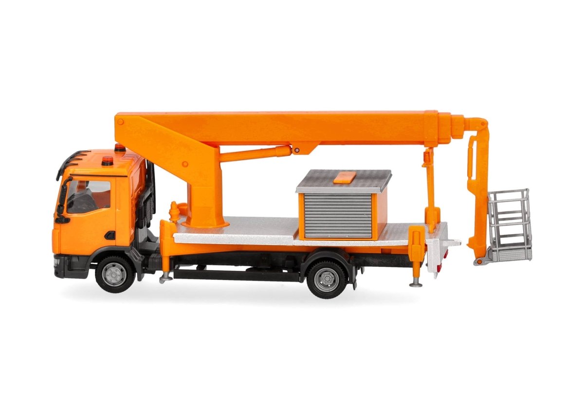 Herpa MAN TGL CC Aerial Lift TK310, Municipal Orange - 1:87 Scale - Phillips Hobbies