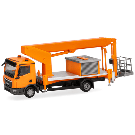 Herpa MAN TGL CC Aerial Lift TK310, Municipal Orange - 1:87 Scale - Phillips Hobbies