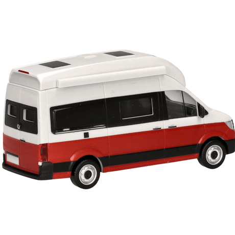 Herpa Volkswagen (VW) Crafter Grand California, Candywhite Cherry Red - 1:87 Scale - Phillips Hobbies