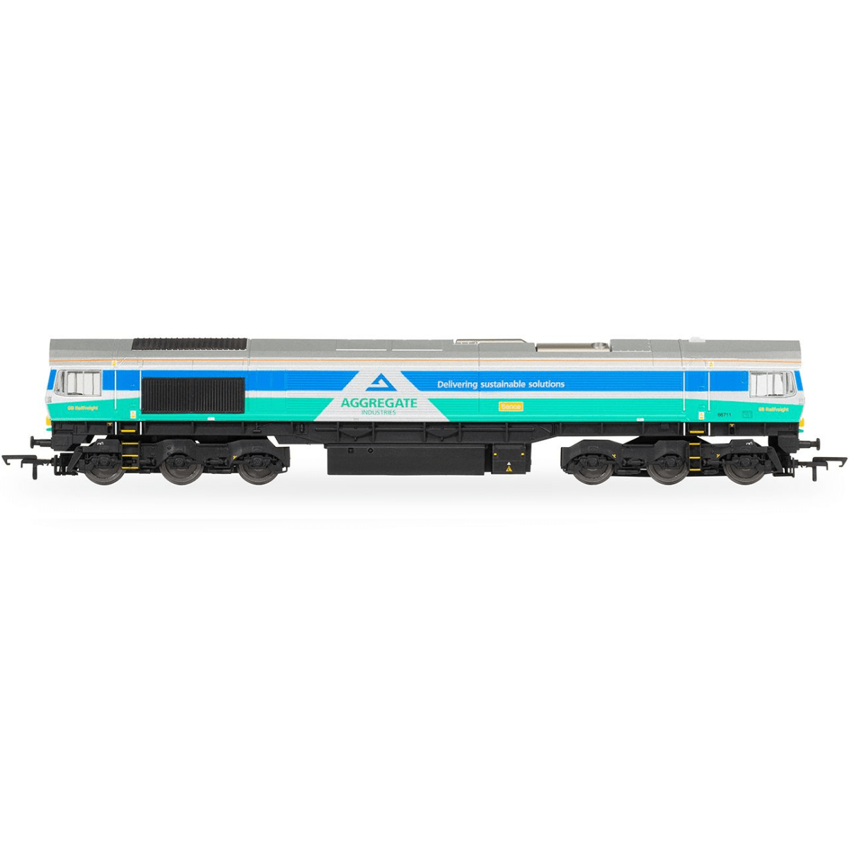 Hornby R30428 RailRoad Plus Class 66 Aggregates Industries 66711 'Sence' - OO Gauge - Phillips Hobbies