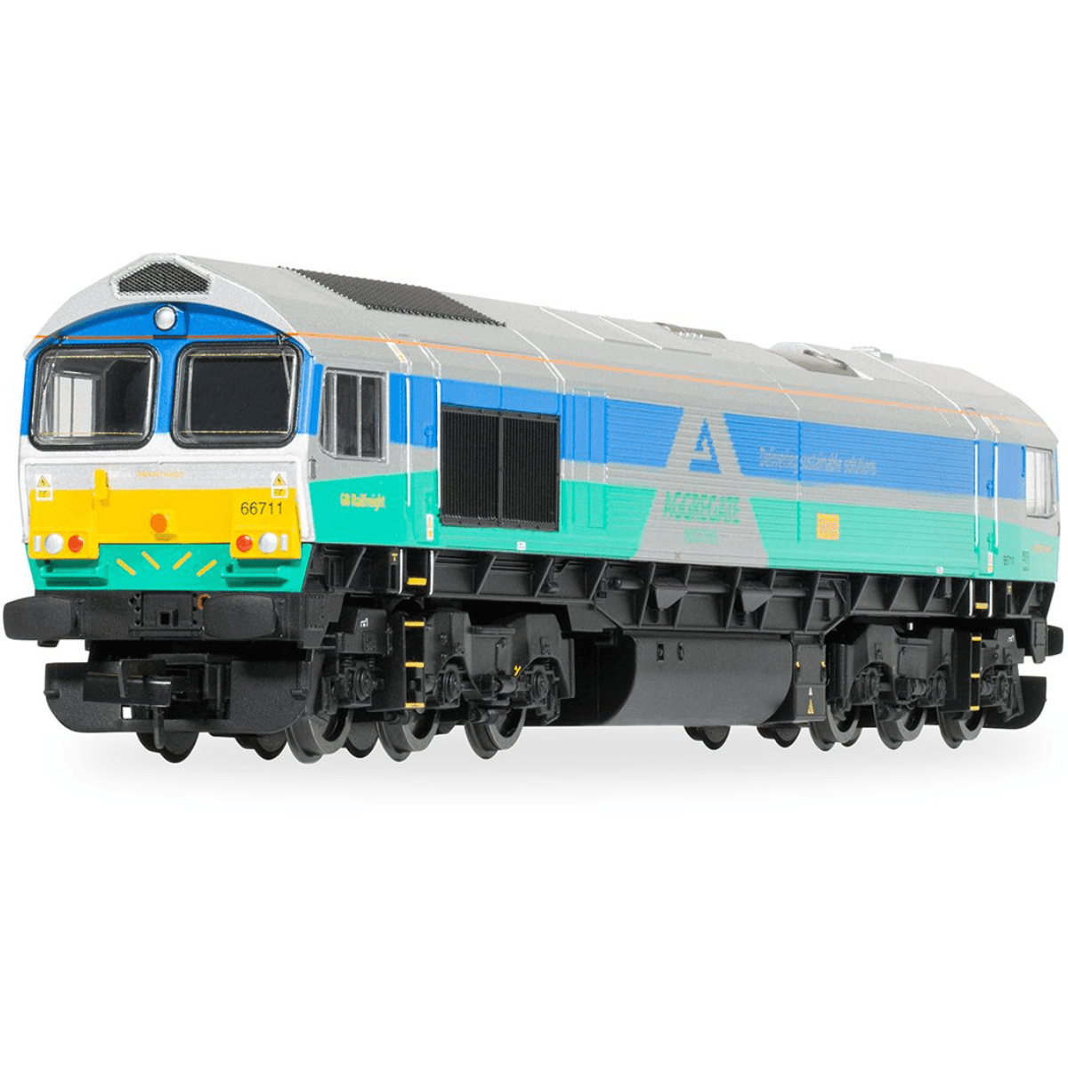 Hornby R30428 RailRoad Plus Class 66 Aggregates Industries 66711 'Sence' - OO Gauge - Phillips Hobbies
