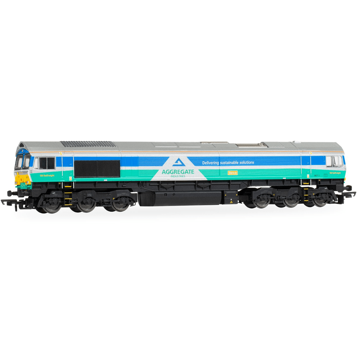 Hornby R30428 RailRoad Plus Class 66 Aggregates Industries 66711 'Sence' - OO Gauge - Phillips Hobbies