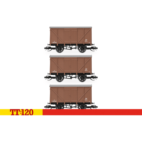 Hornby TT6044 BR Vent Van Triple Pack - TT:120 Gauge - Phillips Hobbies