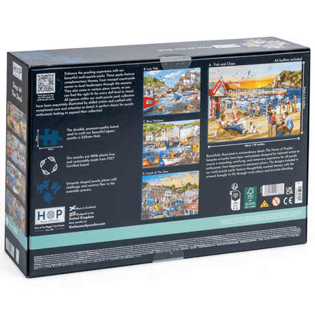 House of Puzzles Days At The Dock - 4 x 500 Piece Jigsaw Puzzles - Phillips Hobbies