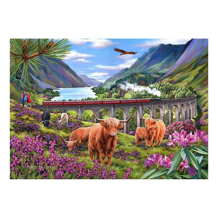 House of Puzzles Glenfinnan Ladies - BIG 500 Piece Jigsaw Puzzle - Phillips Hobbies