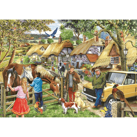 House of Puzzles Horses & Hounds - BIG 500 Piece Jigsaw Puzzle - Phillips Hobbies