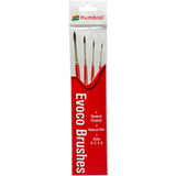 Humbrol AG4150 Evoco Paint Brush Pack 0, 2, 4, 6 - Phillips Hobbies