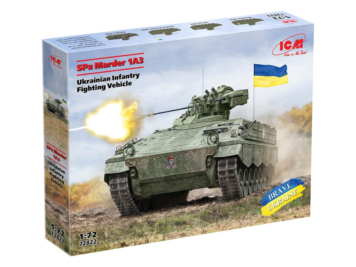 ICM SPz Marder 1A3, Ukrainian Infantry Fighting Vehicle - 1:72 Scale Plastic Kit - Phillips Hobbies