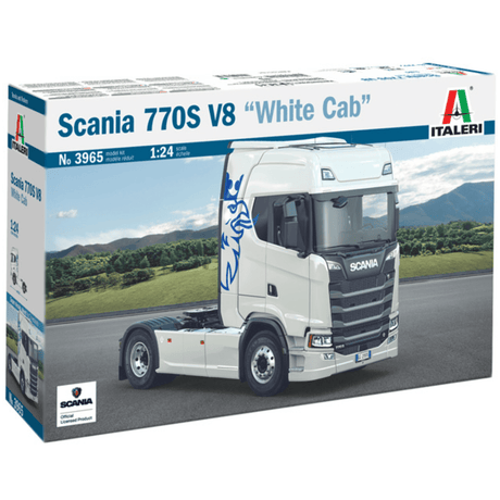 Italeri 3965 Scania S770 V8 White Cab Plastic Model Kit - 1:24 Scale - Phillips Hobbies