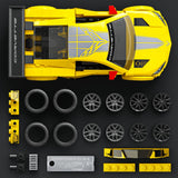 Mattel Brick Shop Hot Wheels ’20 Corvette C8.R Building Toy Kit