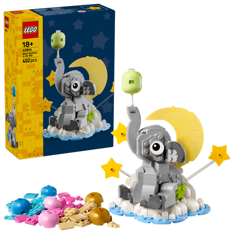 LEGO® Baby Elephant in the Sky Display Gift for New Parents 40814 - Phillips Hobbies