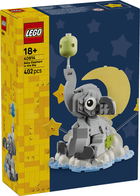 LEGO® Baby Elephant in the Sky Display Gift for New Parents 40814 - Phillips Hobbies