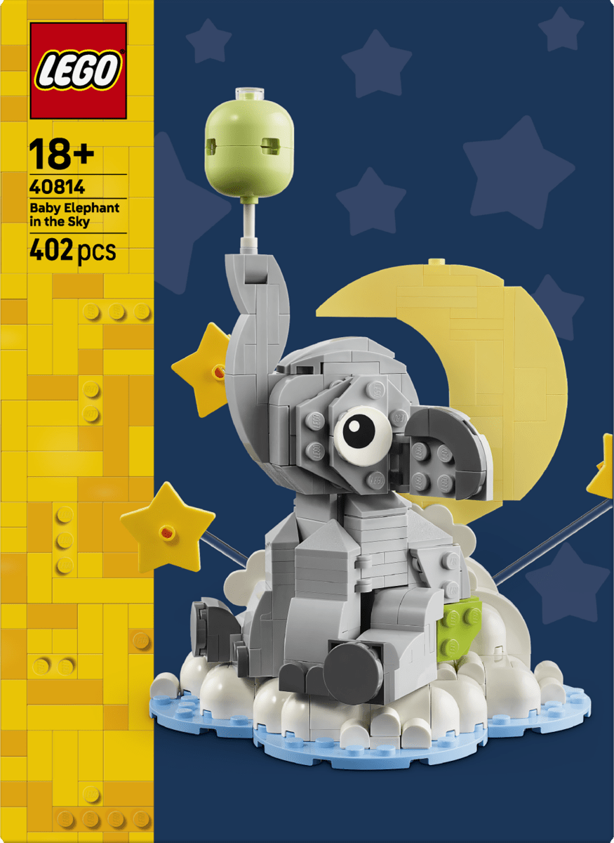LEGO® Baby Elephant in the Sky Display Gift for New Parents 40814 - Phillips Hobbies