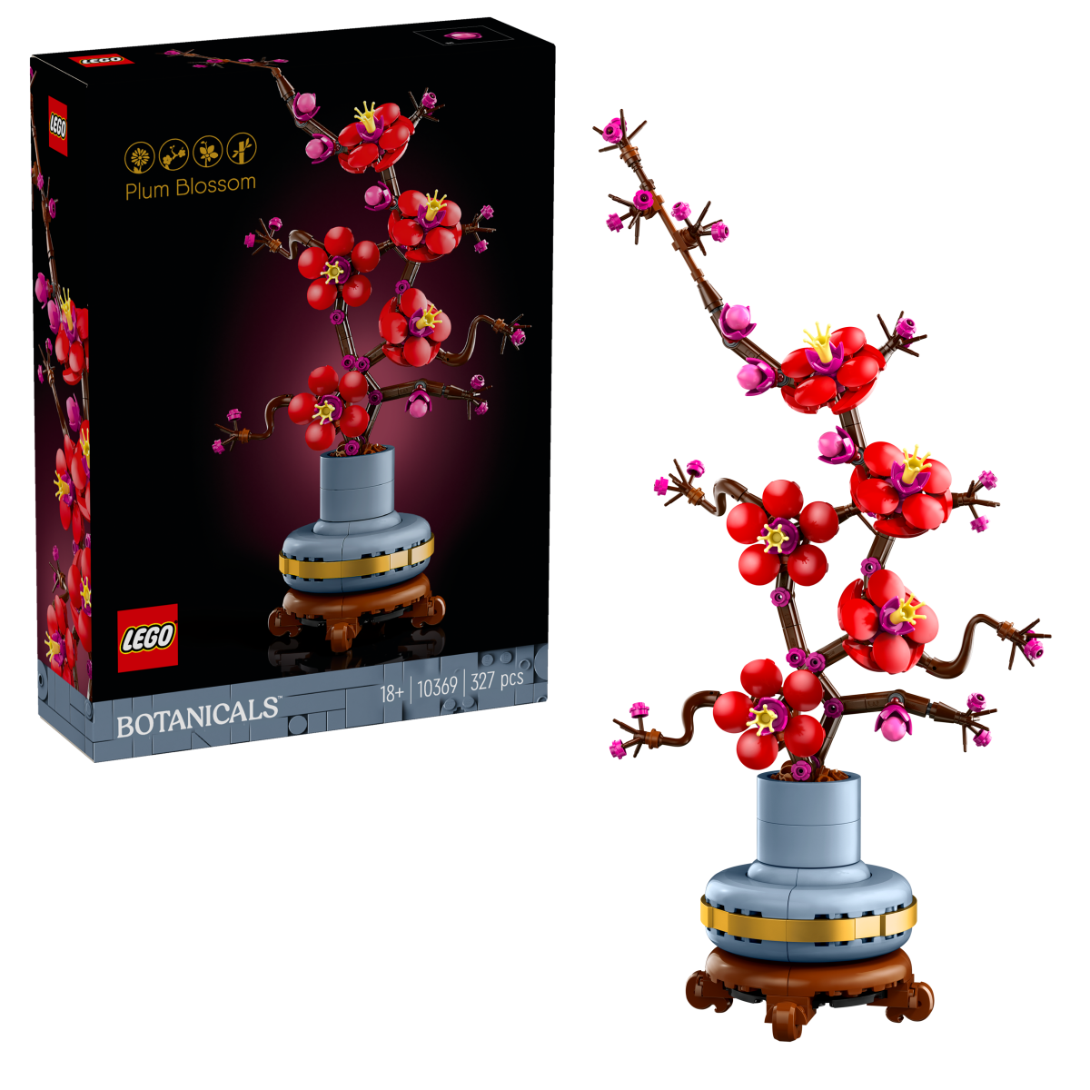 LEGO® Botanicals Plum Blossom Flower Decor Display Set 10369 - Phillips Hobbies