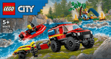 LEGO® City 4x4 Fire Engine with Rescue Boat Toy 60412 - Phillips Hobbies